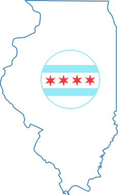 chicago IL usa map